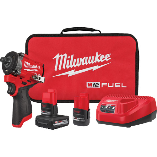 Fuel Stubby Impact Wrench Kit, 12 V, 1/2" Socket Rideout Tool & Machine Inc.