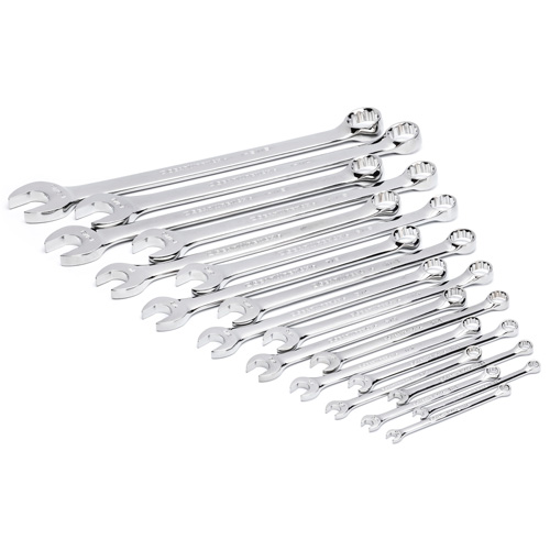 Jeu de cl&eacute;s mixtes SAE et longues &agrave; 12 pans dans un plateau de rangement en mousse, Ouverte, 19 morceaux, Imp&eacute;rial Rideout Tool & Machine Inc.