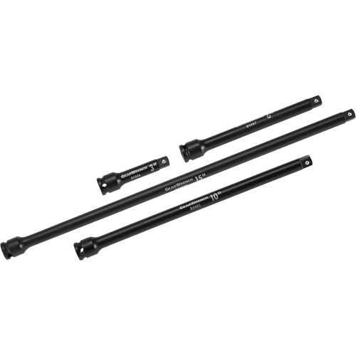 Jeu de rallonges &agrave; chocs, Prise de 3/8", Fini Phosphate de mangan&egrave;se, 4 Mcx Rideout Tool & Machine Inc.