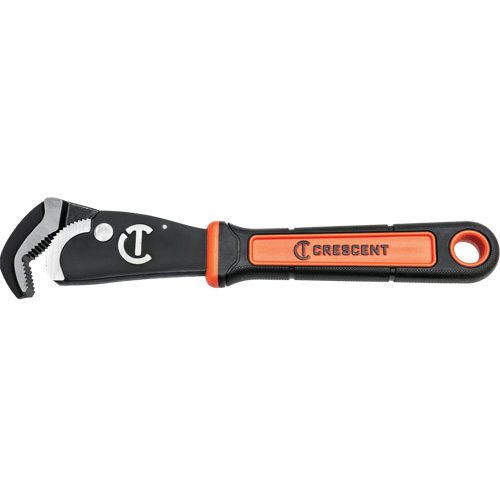 Cl&eacute; bimat&eacute;riau auto-ajustable pour tuyau, Cap des m&acirc;choires 1-1/2", Longueur 12", Fini Oxyde noir, Prise Coussin&eacute;e Rideout Tool & Machine Inc.