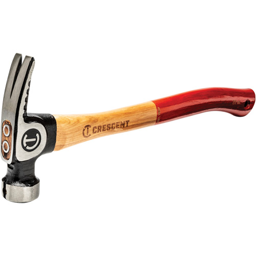 Milled-Face Framing Hammer, 22 oz., Wood Handle, 18" L Rideout Tool & Machine Inc.
