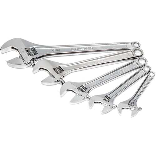 Chrome Wrench Set, Adjustable, 5 Pieces, Imperial and Metric Rideout Tool & Machine Inc.