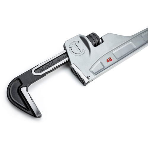 Cl&eacute; &agrave; tuyaux, Cap des m&acirc;choires 6", Longueur 48", Fini Rev&ecirc;tement en poudre, Prise Non-ergonomique Rideout Tool & Machine Inc.