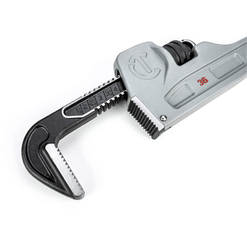 Cl&eacute; &agrave; tuyaux, Cap des m&acirc;choires 5", Longueur 36", Fini Rev&ecirc;tement en poudre, Prise Non-ergonomique Rideout Tool & Machine Inc.