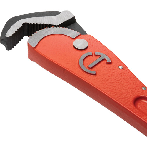 Cl&eacute; pour tuyau acier auto-ajustable, Cap des m&acirc;choires 1-1/2", Longueur 12", Fini Rev&ecirc;tement en poudre, Prise Non-ergonomique Rideout Tool & Machine Inc.