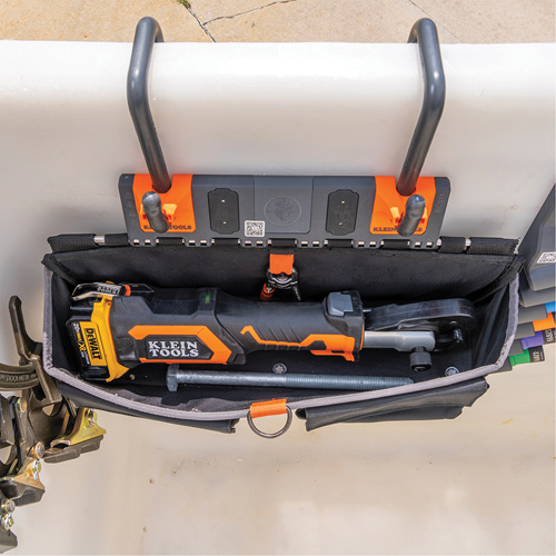 Module pour grande poche avec crochet en S Bucket Work Centre, Nylon, 3 pochettes, Noir/Orange Rideout Tool & Machine Inc.