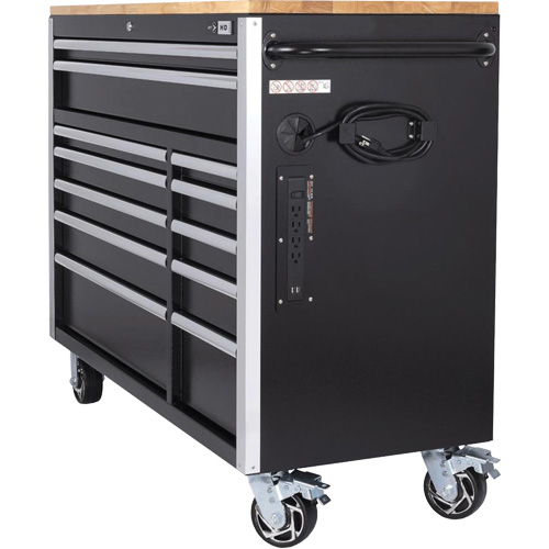 HDRC5212 Armoire mobile de s&eacute;rie HD, 12 tiroirs, 51-1/4" la x 21" p x 40-3/10" h, Noir Rideout Tool & Machine Inc.