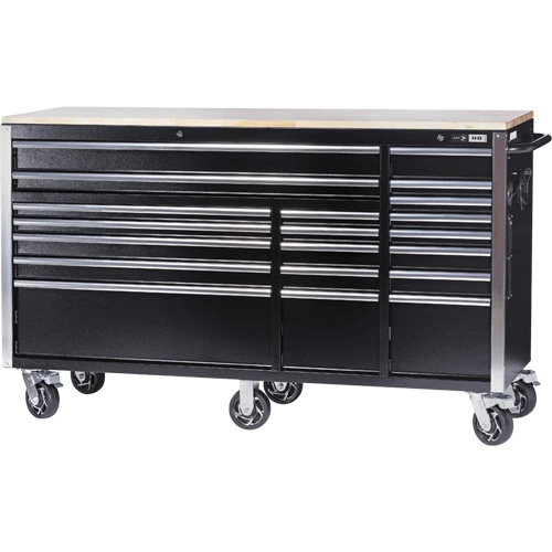 HDRC7220 Armoire mobile de s&eacute;rie HD, 20 tiroirs, 72" la x 24" p x 42-3/10" h, Noir Rideout Tool & Machine Inc.