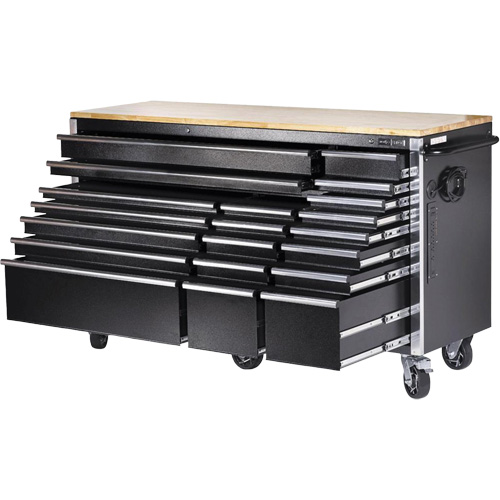 HDRC7220 Armoire mobile de s&eacute;rie HD, 20 tiroirs, 72" la x 24" p x 42-3/10" h, Noir Rideout Tool & Machine Inc.