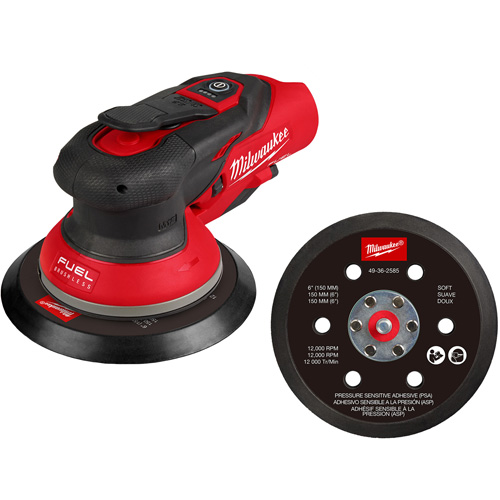 M12 FUEL 6" Random Orbital Sander, 6" Sand Paper, 12 V Rideout Tool & Machine Inc.