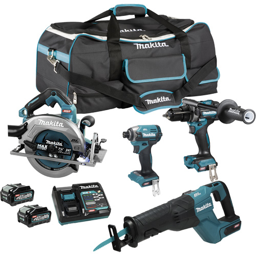XGT Brushless 4-Tool Combo Kit, Lithium-Ion, 40 V Rideout Tool & Machine Inc.