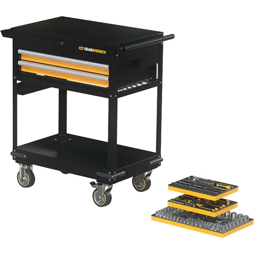 Mechanics Tool Set in Modular Foam Trays with Storage Unit, 194 Pieces Rideout Tool & Machine Inc.