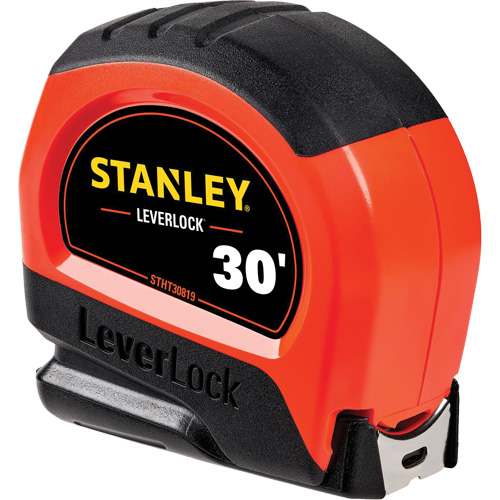 High-Visibility LEVERLOCK&reg; Tape Measure, 30', Imperial Graduations Rideout Tool & Machine Inc.