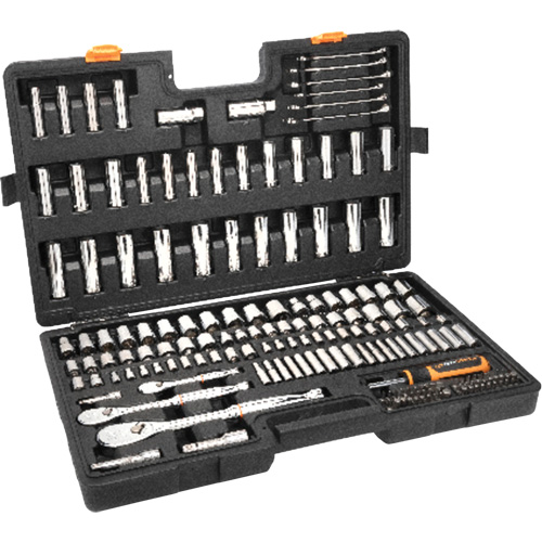 1/4", 3/8”, & 1/2" Drive 90T SAE/MM Mechanics Hand Tool Set Rideout Tool & Machine Inc.