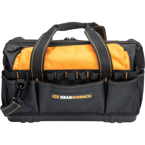 Sac &agrave; outils de 20" pour les professionnels, Nylon, 33 pochettes, Noir/Orange Rideout Tool & Machine Inc.
