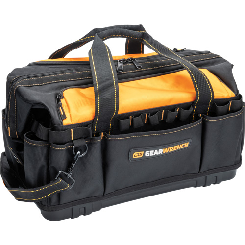 Sac &agrave; outils de 20" pour les professionnels, Nylon, 33 pochettes, Noir/Orange Rideout Tool & Machine Inc.