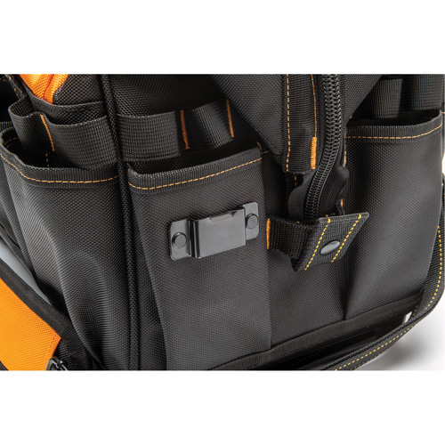 Sac &agrave; outils de 20" pour les professionnels, Nylon, 33 pochettes, Noir/Orange Rideout Tool & Machine Inc.