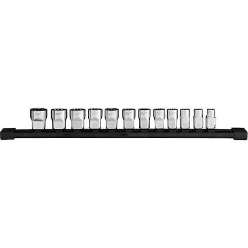 Jeu de douilles m&eacute;triques &agrave; 12 pans, 12 Mcx, Prise de 3/8" Rideout Tool & Machine Inc.