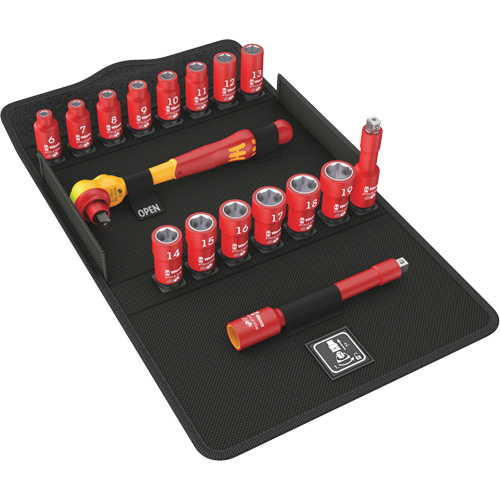 Jeu de cliquets isolants Zyklop 8100 SB VDE 1, 7 Mcx, Prise de 3/8" Rideout Tool & Machine Inc.