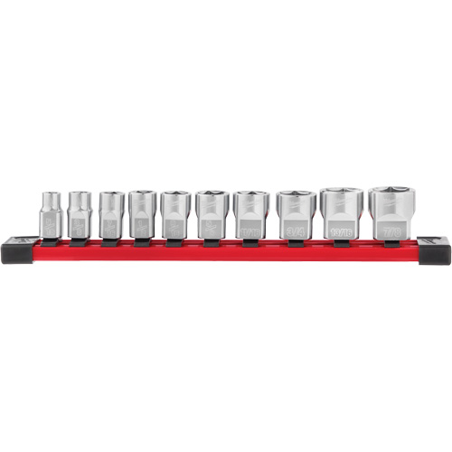 SAE Sockets with Four Flat Sides, 10 Pcs, 3/8" Drive Size Rideout Tool & Machine Inc.