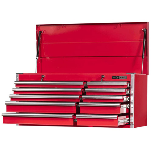 Coffre pour m&eacute;canicien de s&eacute;rie Pro PCM4210 , 40-3/10" la, 10 tiroirs, Rouge Rideout Tool & Machine Inc.