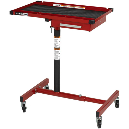 Plateau &agrave; outils pour sous le capot &agrave; hauteur ajustable JUHT-220S, 1 tiroirs, 19-7/8" lo x 28-3/4" la x 47-3/4" h, Noir/Rouge Rideout Tool & Machine Inc.