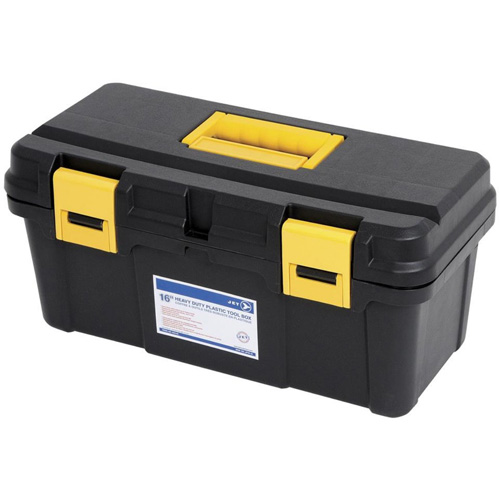 Coffre &agrave; outils portatif en plastique JPTB-16, 16" la x 8" p x 7-1/2" h, Noir Rideout Tool & Machine Inc.