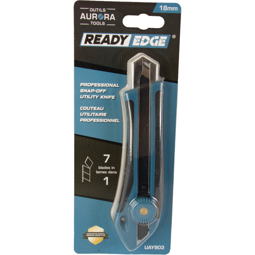 18mm Professional Knife, Stainless Steel, Heavy-Duty, Rubber Handle Rideout Tool & Machine Inc.