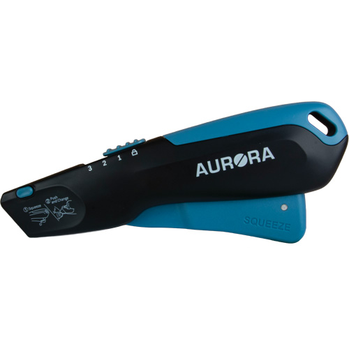 Couteau de s&eacute;curit&eacute; r&eacute;tractable , Acier inoxydable, Robuste, Prise en Plastique/Aluminium Rideout Tool & Machine Inc.
