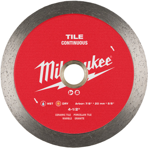 Lame diamant&eacute;e continue pour tuiles Rideout Tool & Machine Inc.