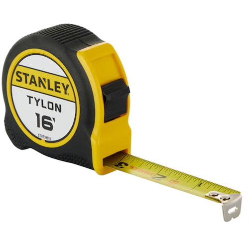 Tylon Tape Measure, 16', Imperial Graduations Rideout Tool & Machine Inc.