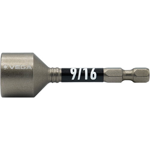 Impactech&reg; Nut Driver, 9/16" Tip, 1/4" Drive, 2-9/16" L, Magnetic Rideout Tool & Machine Inc.