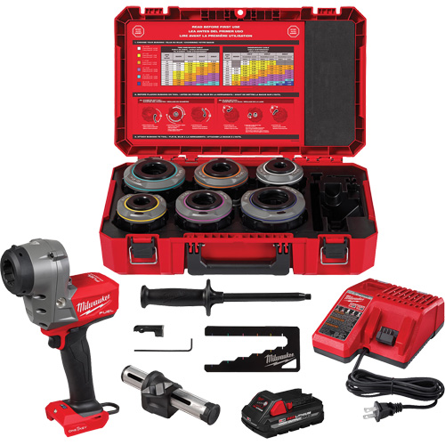 Trousse d&eacute;nudeur de c&acirc;bles pour conducteurs isol&eacute;s M18 FUEL avec bagues r&eacute;glables Rideout Tool & Machine Inc.