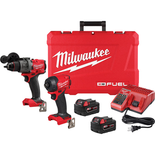 M18 FUEL 2-Tool ½” Hammer Drill Driver & SURGE ¼” Hex Hydraulic Driver Combo Kit, Lithium-Ion, 18 V Rideout Tool & Machine Inc.