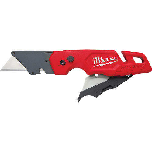 FASTBACK Folding Utility Knife with Blade Storage, Metal Handle Rideout Tool & Machine Inc.