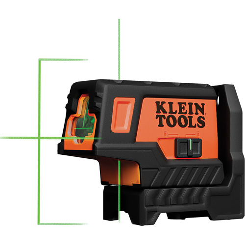 Niveau laser compact &agrave; lignes vertes en croix avec point daplomb Rideout Tool & Machine Inc.
