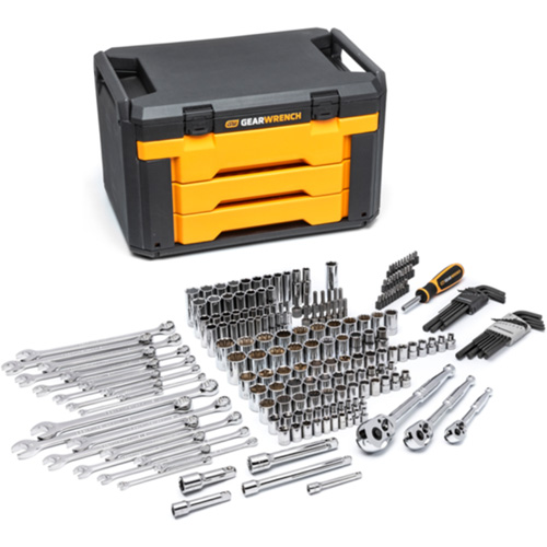 Mechanics Tool Set in 3 Drawer Storage Box Rideout Tool & Machine Inc.