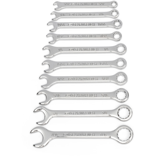 Jeu de cl&eacute;s SAE courtes, Combinaison, 10 morceaux, Imp&eacute;rial Rideout Tool & Machine Inc.