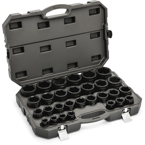 6 Point SAE Socket Set, 29 Pcs, Impact, 3/4" Drive Size Rideout Tool & Machine Inc.