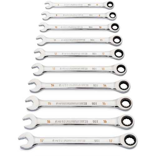 90-Tooth 12 Point Wrench Set, Ratcheting Combination, 12 Pieces, Metric Rideout Tool & Machine Inc.