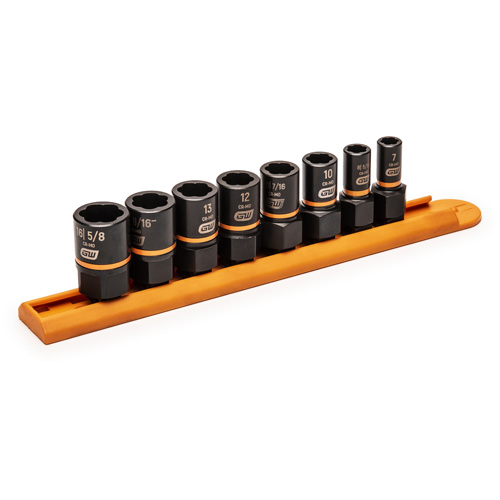 Bolt Biter Extraction Socket Set, 8 Pcs, Impact, 1/4"/3/8" Drive Size Rideout Tool & Machine Inc.