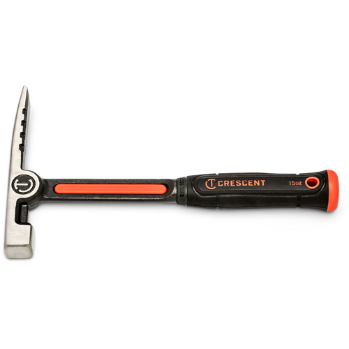 Brick Hammer, 15 oz., Solid Steel Handle, 7" L Rideout Tool & Machine Inc.