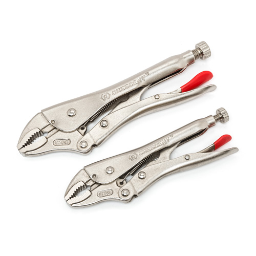 Curved Jaw Locking Pliers with Wire Cutter Set, 2 Pieces Rideout Tool & Machine Inc.