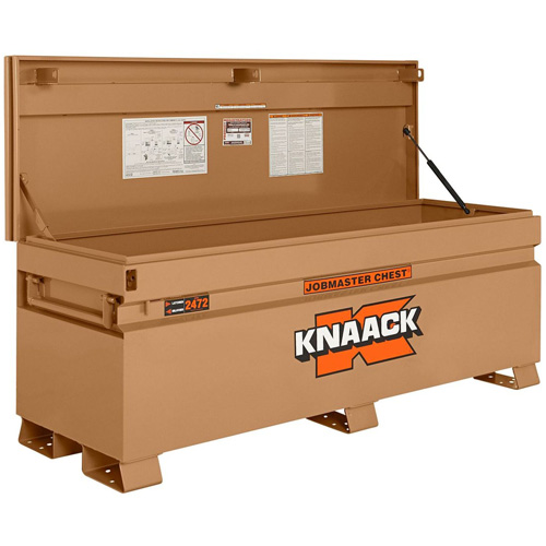 Model 2472 Jobsite Chest with Padlock, 72" x 24" x 28-1/4", Steel, Tan Rideout Tool & Machine Inc.