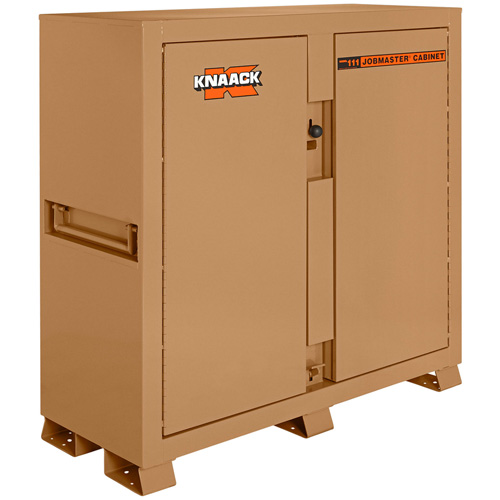 Model 111 Jobsite Cabinet with Padlock, Steel, 47.5 Cubic Feet, Tan Rideout Tool & Machine Inc.
