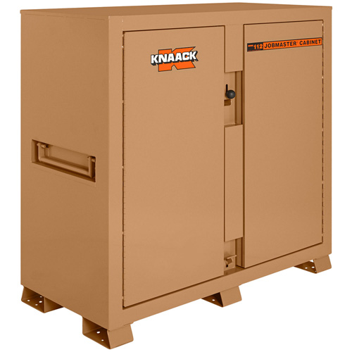 Model 112 Jobsite Cabinet with Padlock, Steel, 54.9 Cubic Feet, Tan Rideout Tool & Machine Inc.