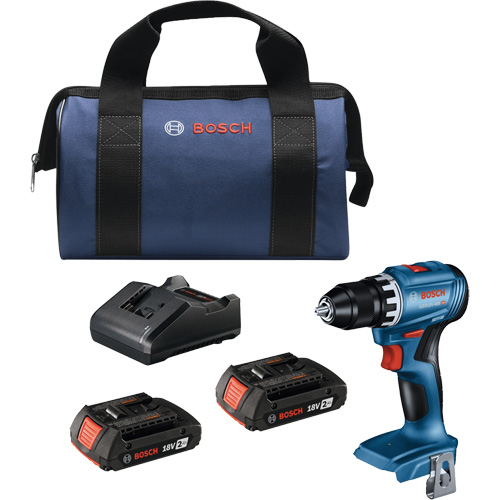 Compact Brushless Drill/Driver Kit, Lithium-Ion, 18 V, 1/2" Chuck, 400 in-lbs. Torque Rideout Tool & Machine Inc.