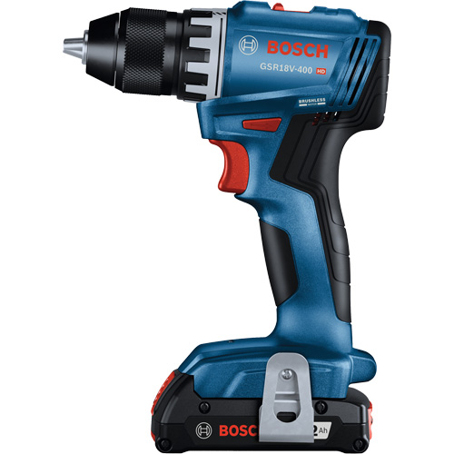 Compact Brushless Drill/Driver Kit, Lithium-Ion, 18 V, 1/2" Chuck, 400 in-lbs. Torque Rideout Tool & Machine Inc.