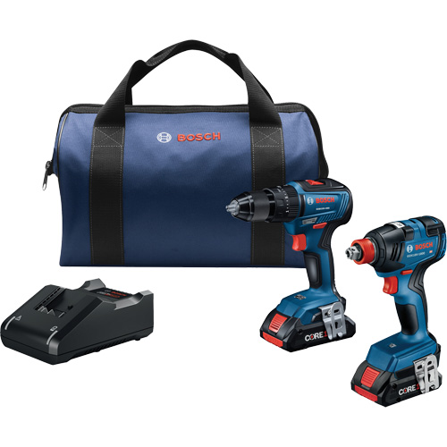 2-Tool Combo Kit, Lithium-Ion, 18 V Rideout Tool & Machine Inc.