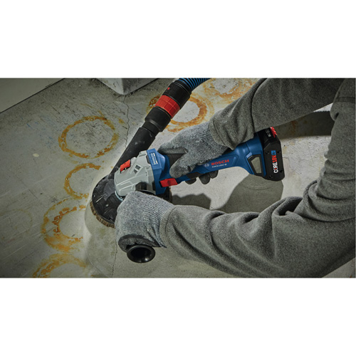 Rectifieuse angulaire sans balais avec interrupteur coulissant, Roue de 4-1/2", 18 V Rideout Tool & Machine Inc.